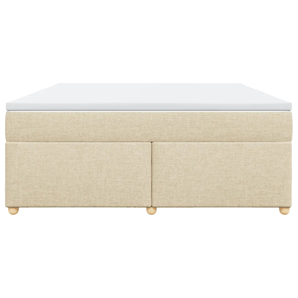 Giroletto a Molle con Materasso Crema 180x200 cm in Tessuto 3285399