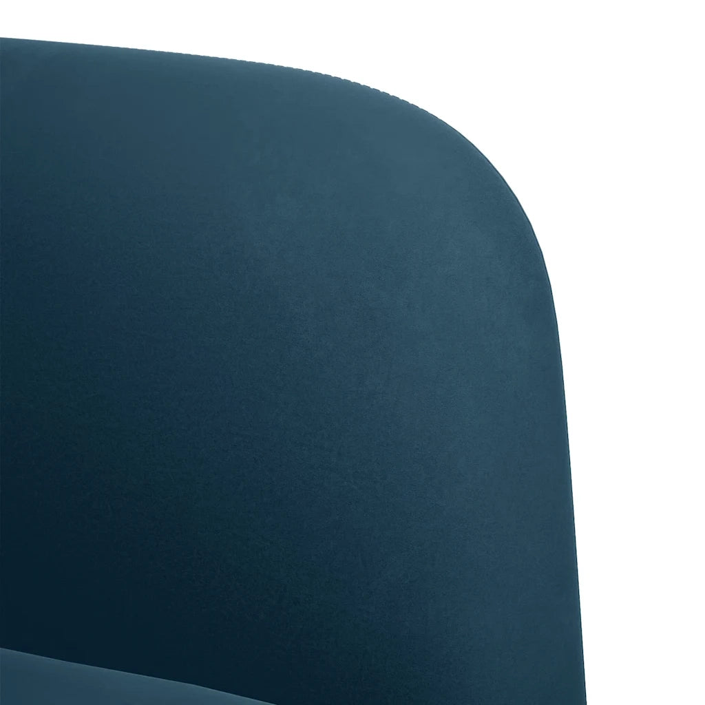 Divano Poltrona | Sedia con Braccioli Blu 54 cm in Velluto