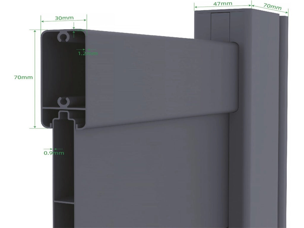 Pacchetto cancello + wicket "Marc" – Grigio