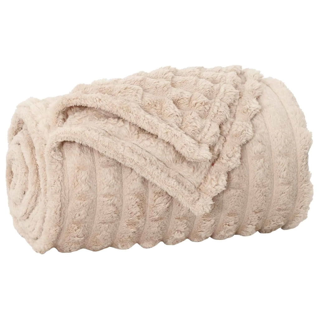 Coperte da Pile 6 pcs Beige 240 x 220 cm Panno