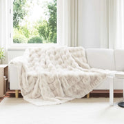 Coperta antiscivolo in sintetica di coniglio Olite 4 pcs Bianco 42021847