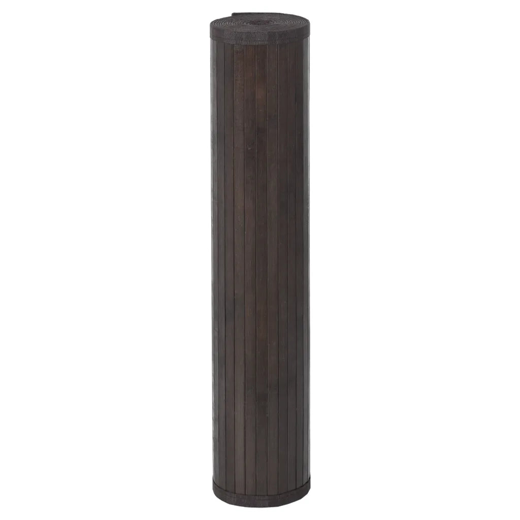 Tappeto del soggiorno | Tappeto Rettangolare Marrone Scuro 100x200 cm in Bamb¨´