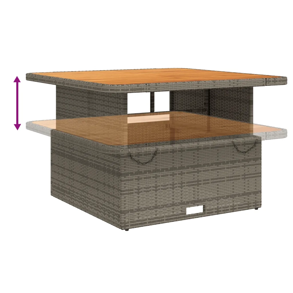 vidaXL Set Divani da Giardino 6 pz con Cuscini in Polyrattan Grigio
