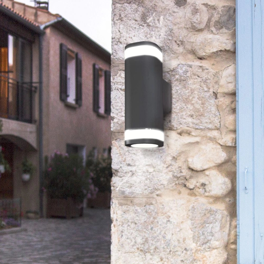 Applique esterna su/giù 2xGU10 alluminio IP54 BRUNO Videx