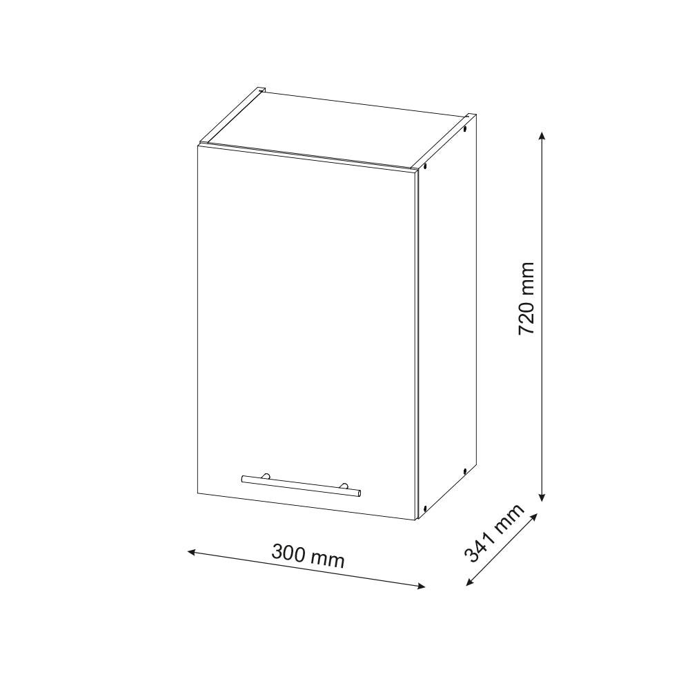 Vicco Mobile bagno Antracite 30 x 72 cm
