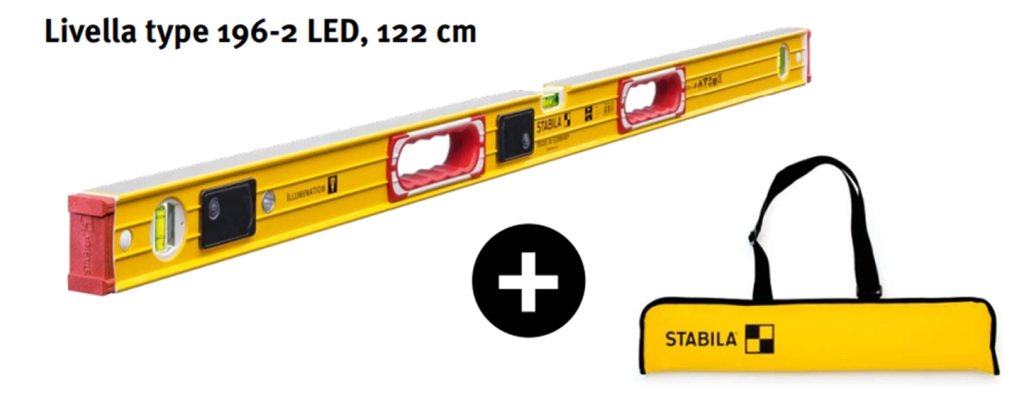 LIVELLA TYPE 196-2 LED, 122 cm - STABILA