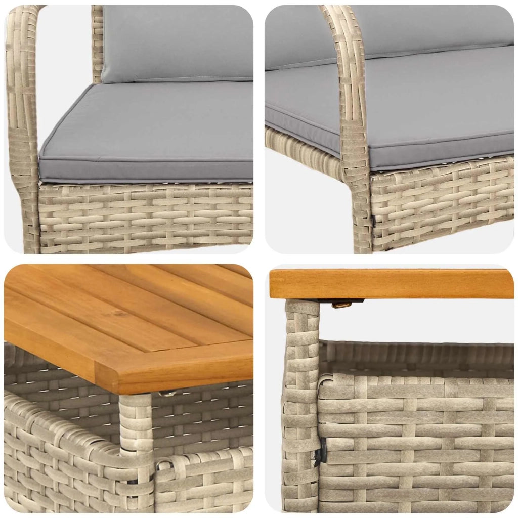 Set da giardino con cuscino acciaio 42025105
