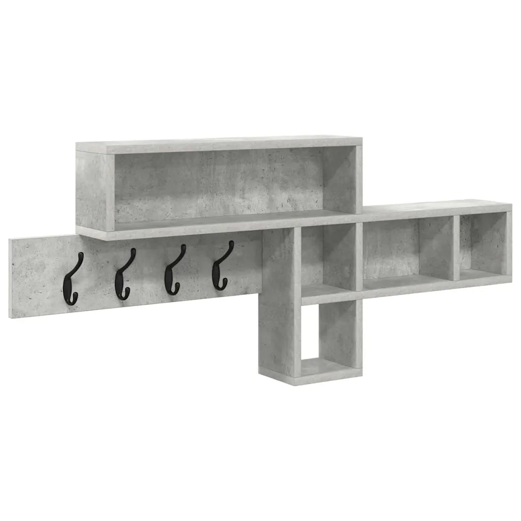 Appendiabiti a muro A parete Grigio cemento 100 x 12 x 43,5 cm 874414