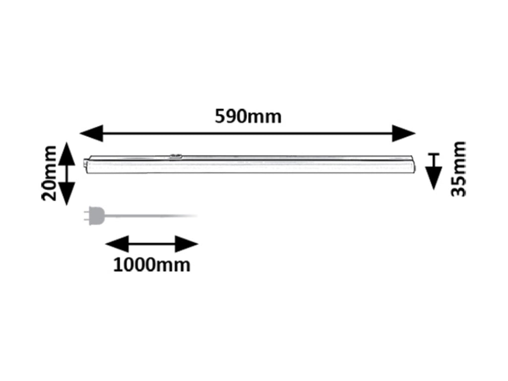 Lampada sottopensile bianca 59cm LED 8W CCT Rabalux