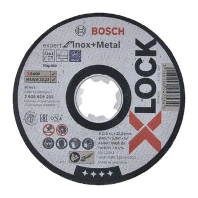 BOSCH-A DISCO P/INOX XLOCK D 115X1,0 MM