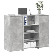 Banco Reception Grigio Cemento 135x50x103,5cm Legno Multistrato 3324190