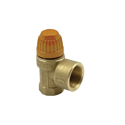 VALVOLA DI SICUREZZA PER SISTEMI SOLARI TERMICI- 1/2 x 3/4 6  bar- TIEMM- pezzi 1