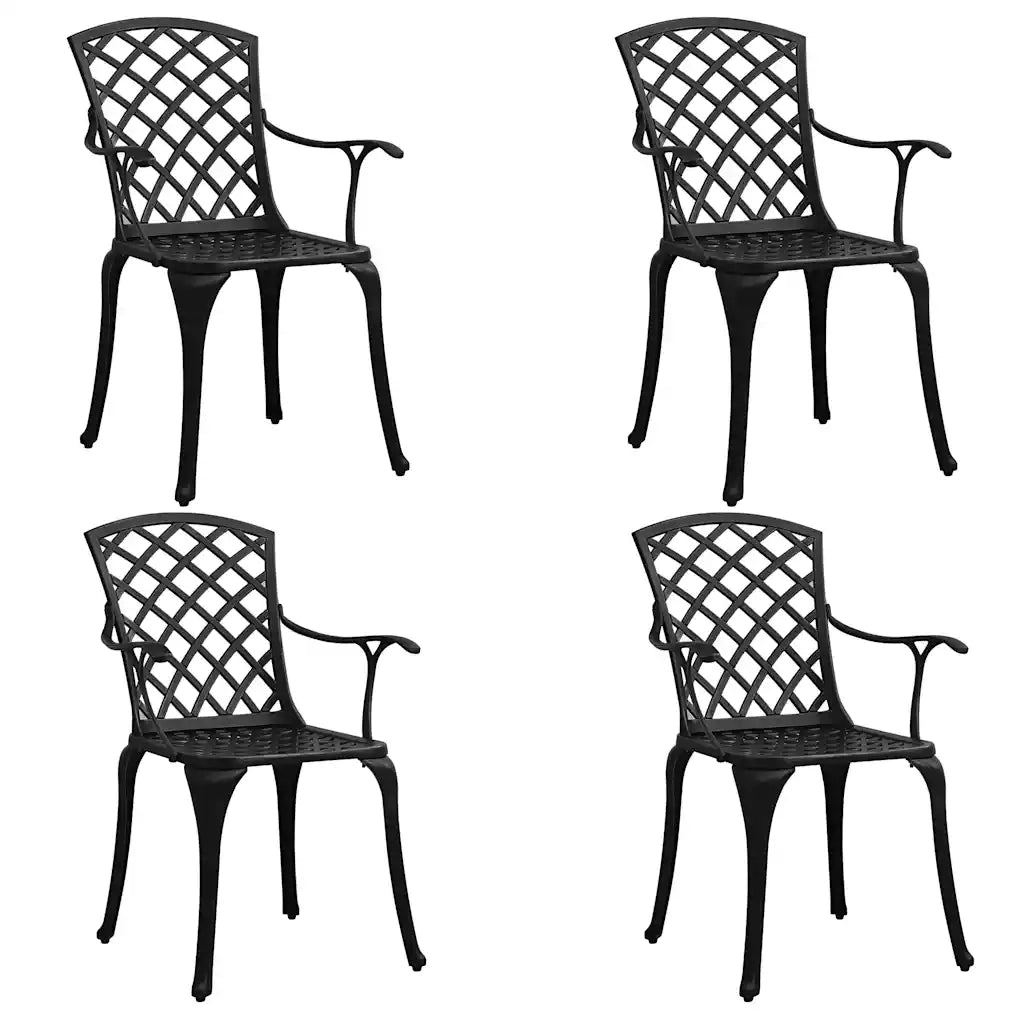 Set da Bistrot 5 pz in Alluminio Pressofuso Nero 3070614