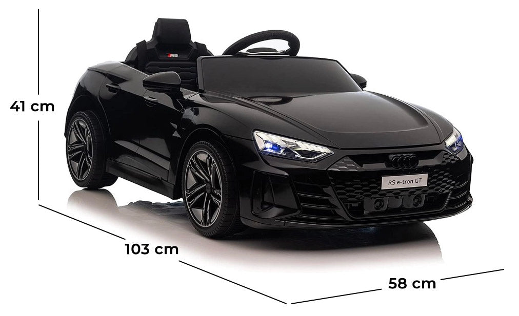 Macchina Elettrica per Bambini 12V Audi RS E-Tron GT Nera