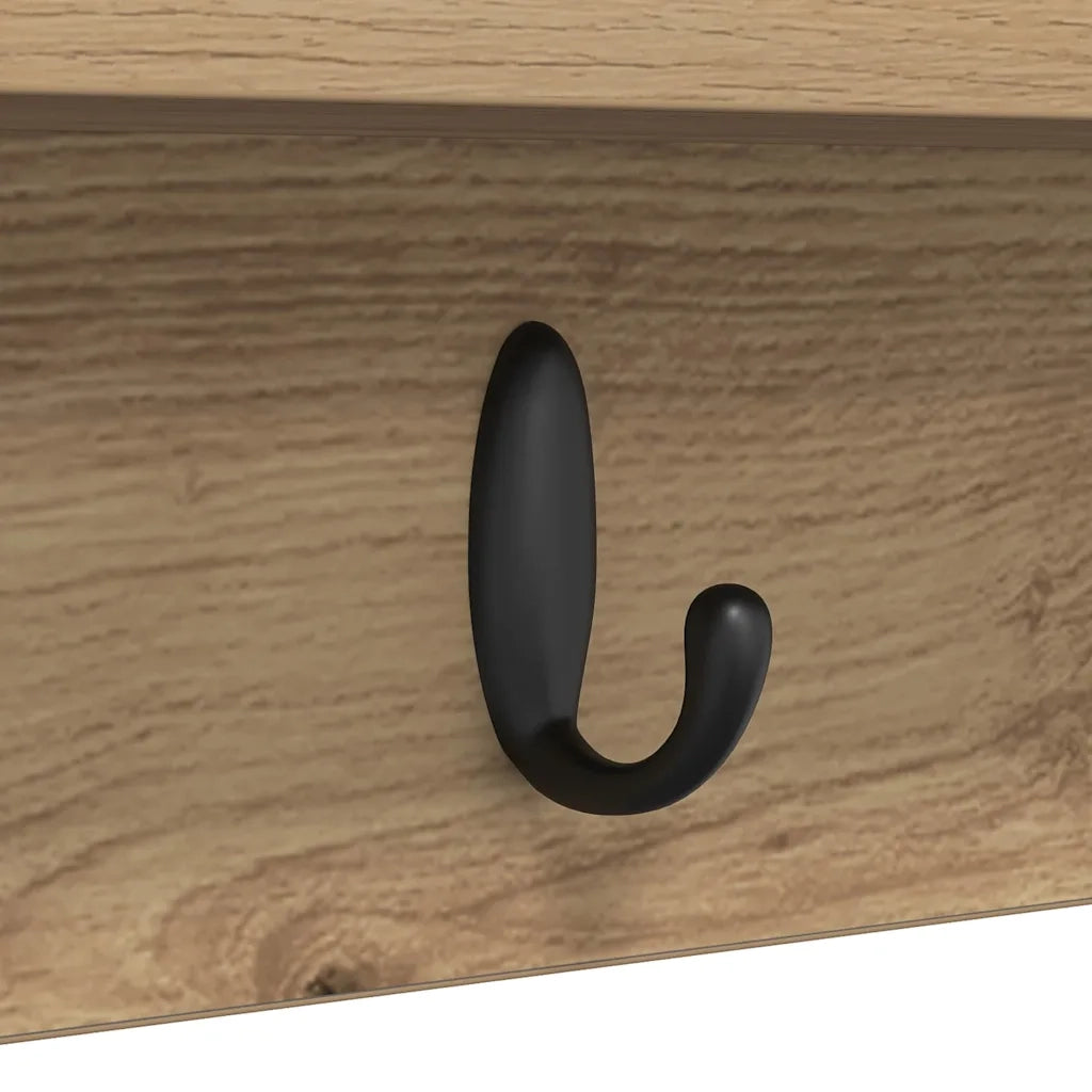 Appendiabiti a muro Rovere artigianale 80 x 10,5 x 18 cm CFW6615400