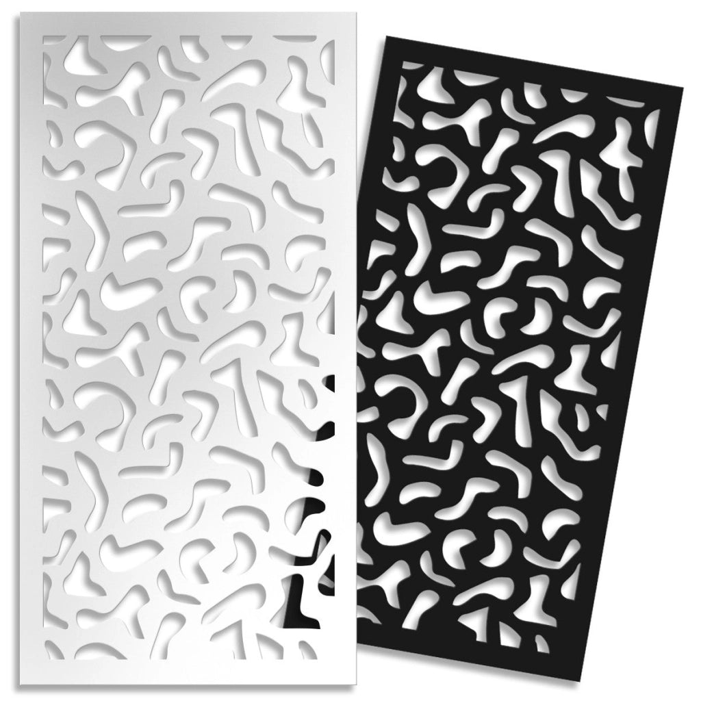 MACCHIE - Pannello in PVC traforato - Parasole Colore: nero, Misura: 73x148 cm