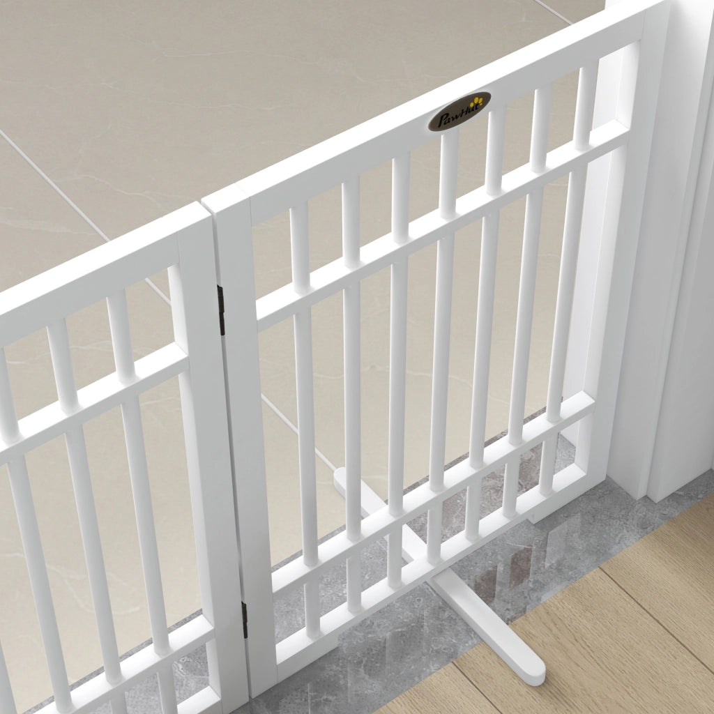 Cancello per cani pieghevole ¨C Minimal ¨C bianco 183x24,5x61 cm