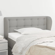 Testiera ad Orecchio-Testata con Orecchie Grigio Chiaro 83x23x78/88 cm in Tessuto 371445