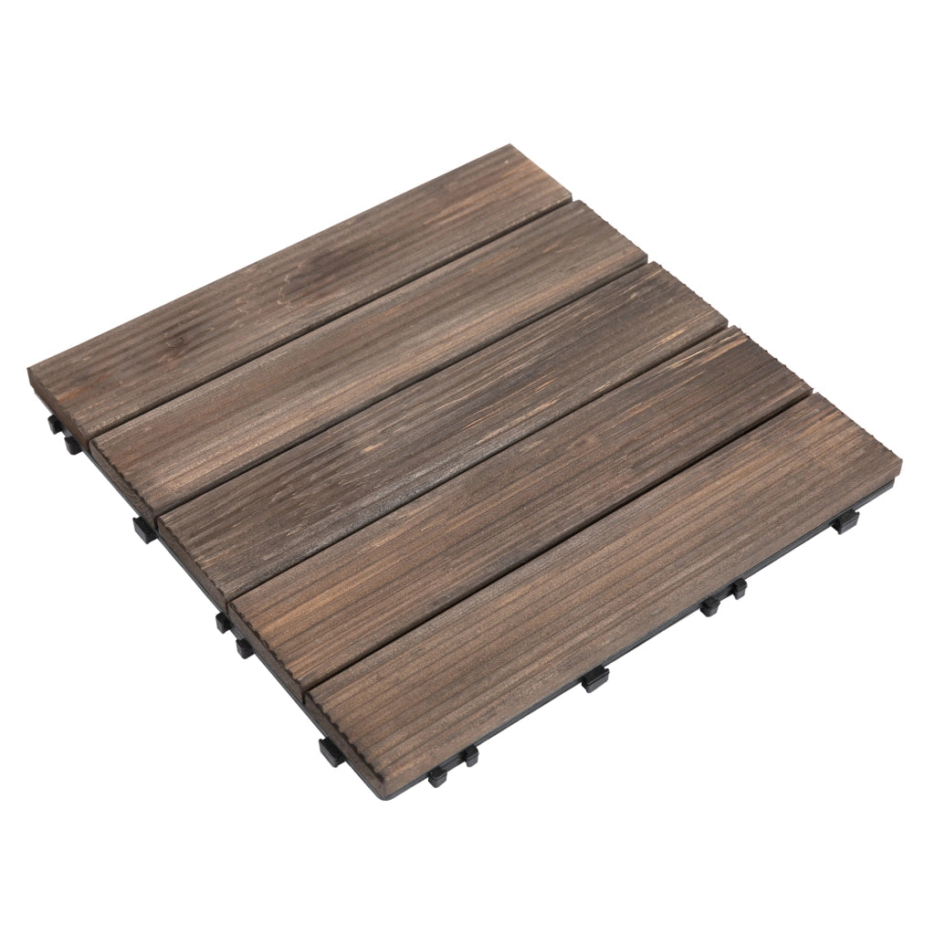 Pavimento in Legno per Esterni ¨C Minimal ¨C Set 27 Pezzi, 30x30x2.5 cm