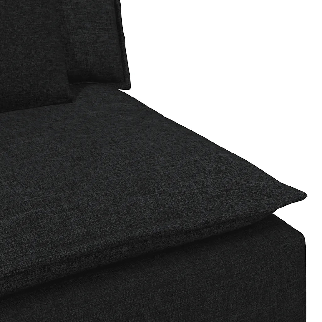 Divano Modulare con Cuscini-Sofa Modulare-Divanetto Nero 470636
