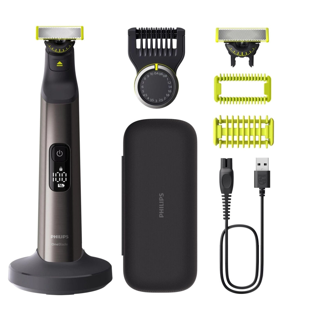 Philips QP6652 OneBlade Pro 360 Regolabarba Face Body uso Bagnato e Secco 20 livelli autonomia 120 min colore Cromo