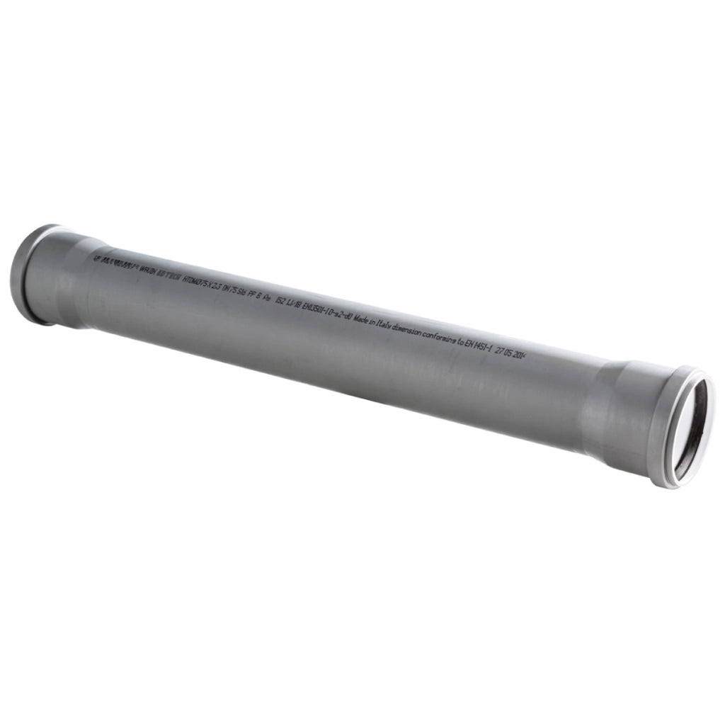 TUBO 2 BICCHIERI AD INNESTO IN PP CON GUARNIZIONE SERIE ED TECH - ø50 MT 1,5  - WAV