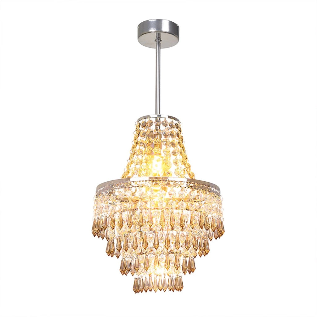 Lampadario glamour cristallo nero E27 60W CORAL Milagro