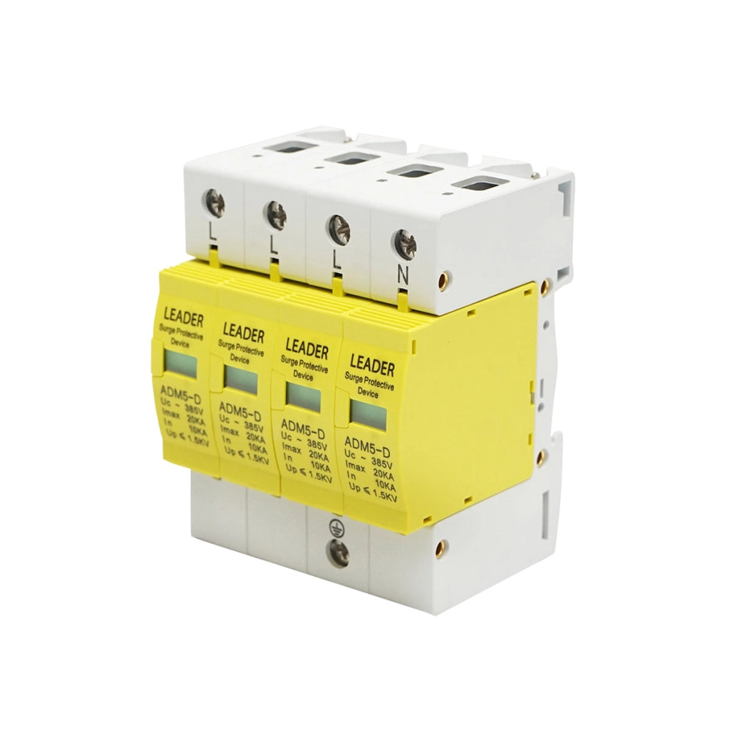 Scaricatore di sovratensione con segnalazione per impianti fotovoltaici LA-SPD-4P-20kA-385V Leader