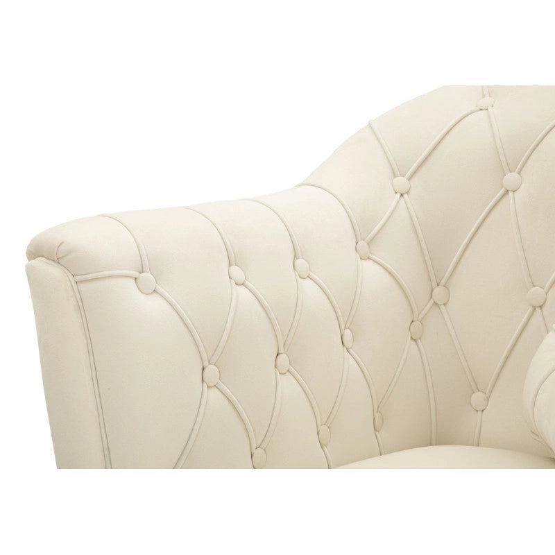 Poltrona Budapest Crema Con Cuscino cm 88x83x91