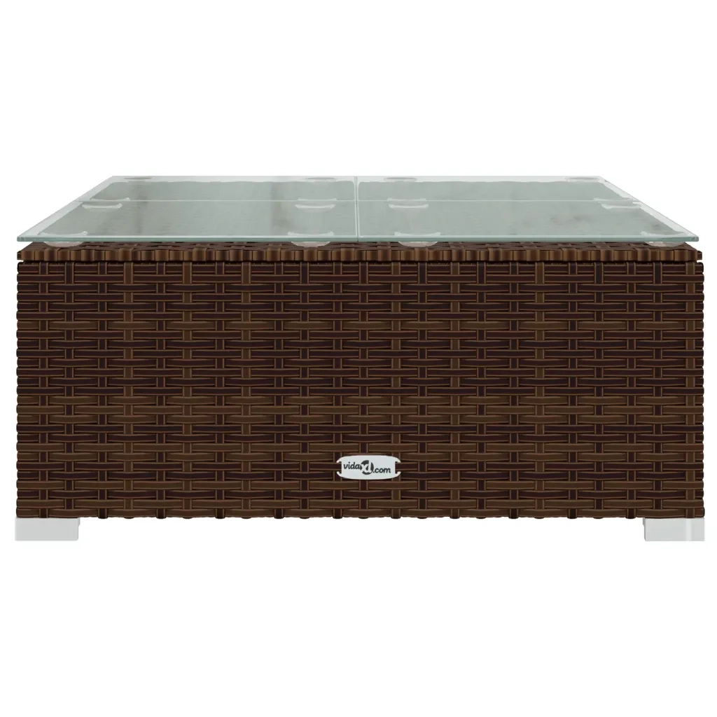 Set Divani da Giardino 13 pz con Cuscini in Polyrattan Marrone 3101595