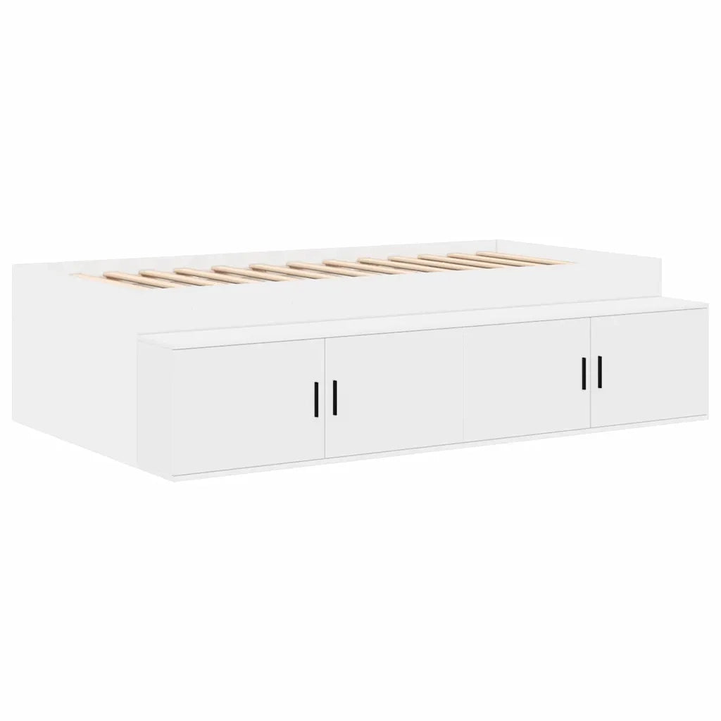 Struttura letto con contenitore Bianco 80 cm Legno multistrato 3335573