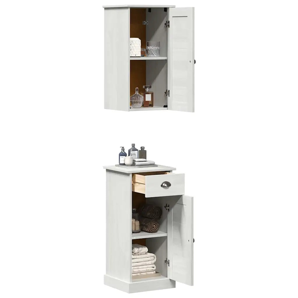 Mobile da Bagno con cassetto VIGO 2 pcs Bianco e Bianco Antico 3328538