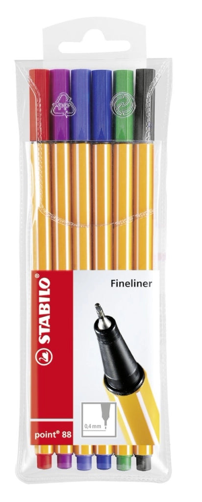 PENNA STABILO POINT 0,4 MM 6 PEZZI