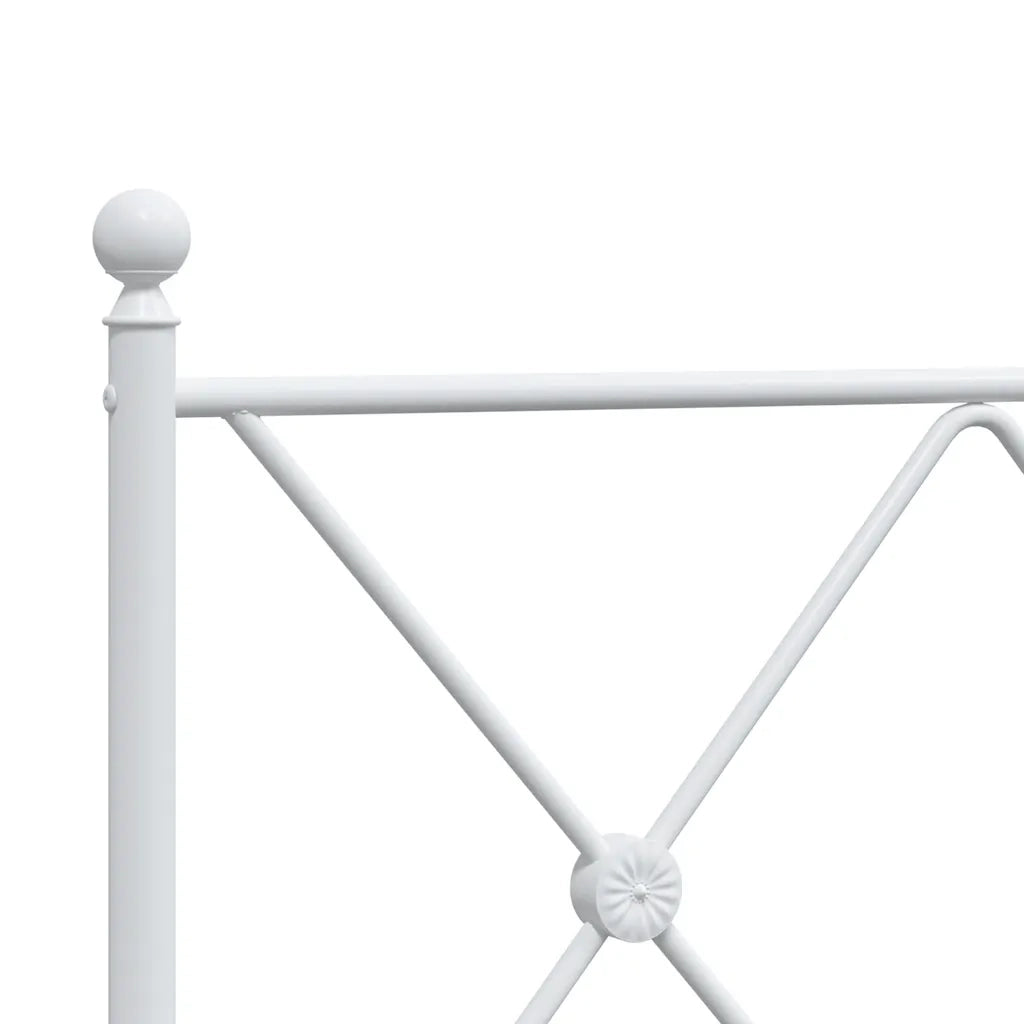 Testiera di Ricambio in Metallo Bianco 160 cm 376586