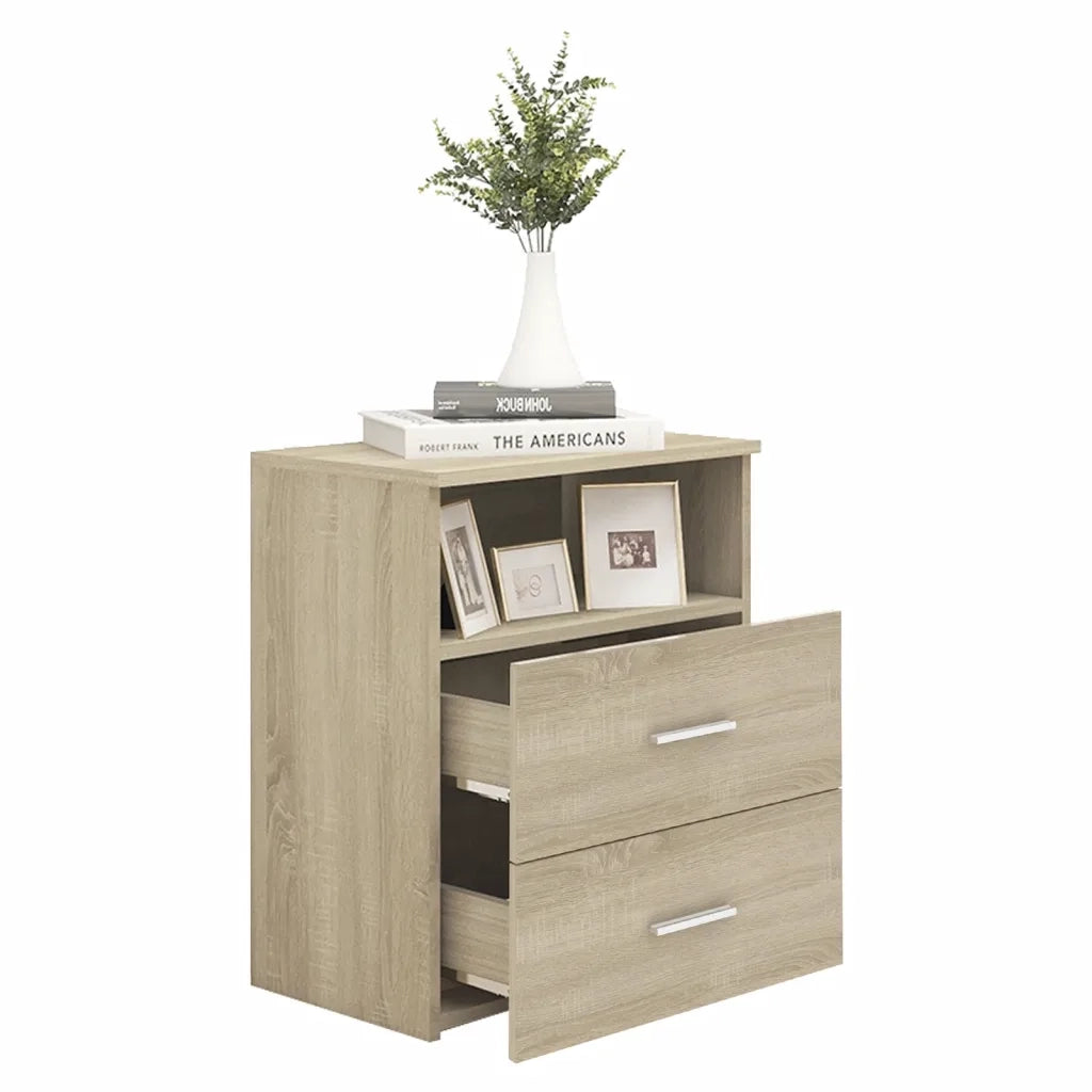 Comodini 2pz Rovere Sonoma 50x32x60 cm 803279