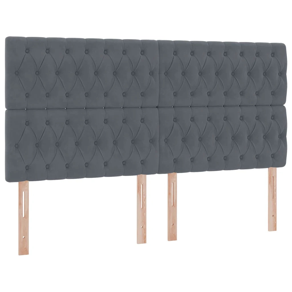 Letto con Contenitore Grigio scuro 180 x 200 cm Velluto 3372258