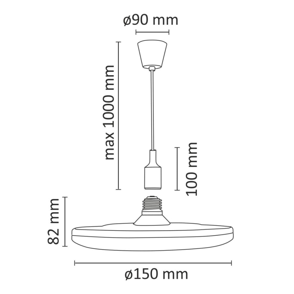 Lampada sospensione KIKI blu E27 LED 10W inclusa Polux