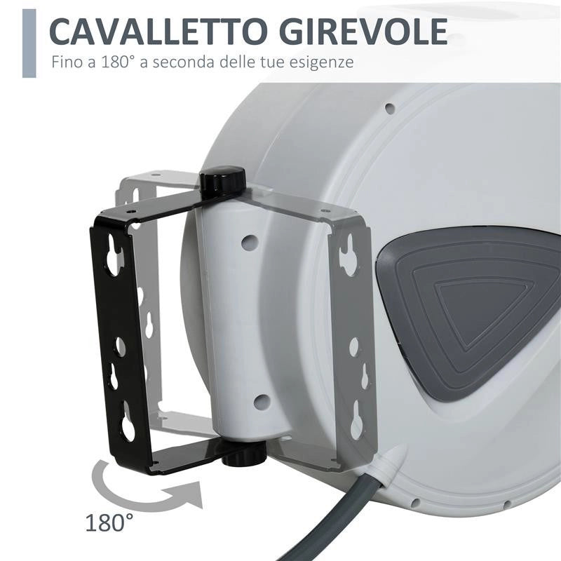 AVVOLGITUBO AUTOMATICO DA PARETE CON ATTACCO 3/8'' 10 + 2M