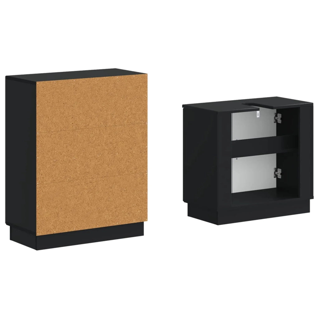 Set di Armadi da Bagno da 2 Pezzi HOORN Nero 3417631