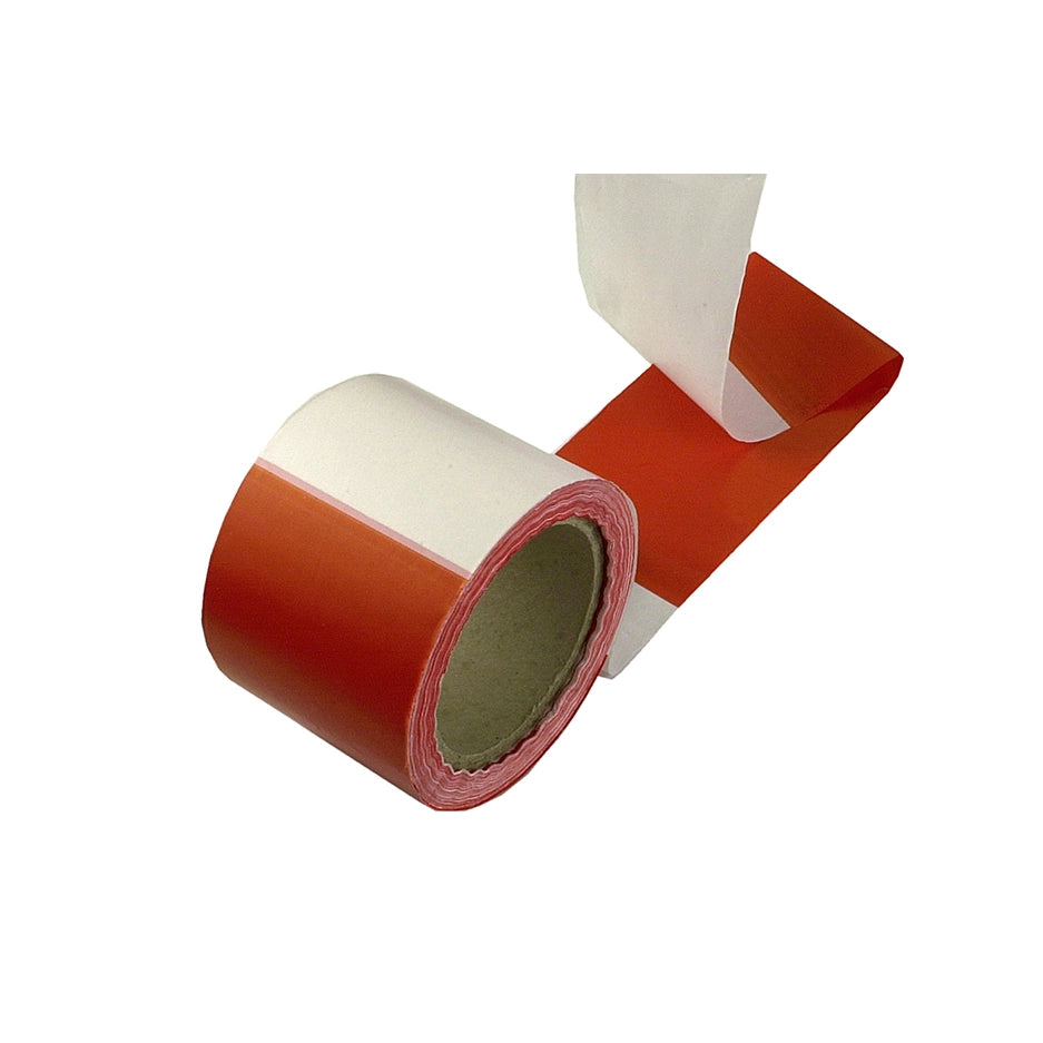 Nastro segnaletico bianco/rosso 80 mm. x 250 mt.