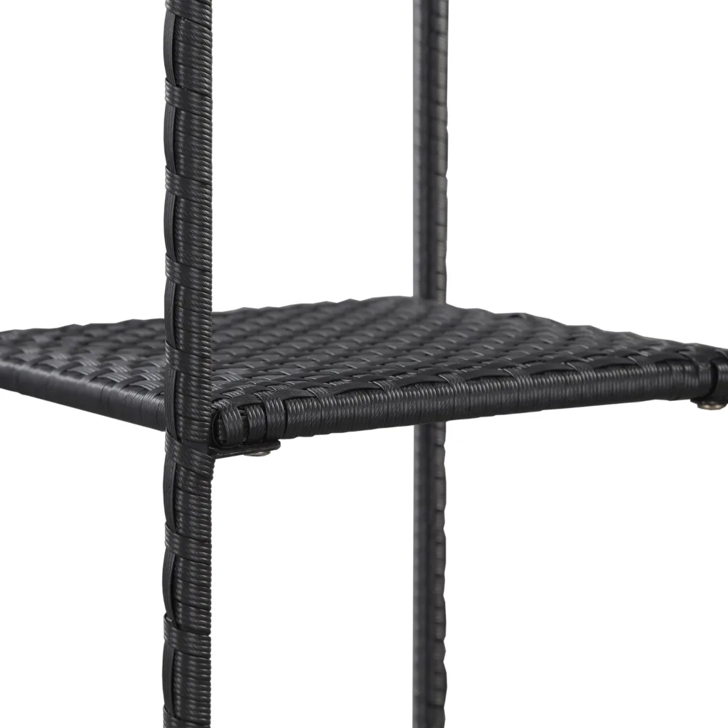 Scaffale Nero 30x30x90 cm in Polyrattan 46973
