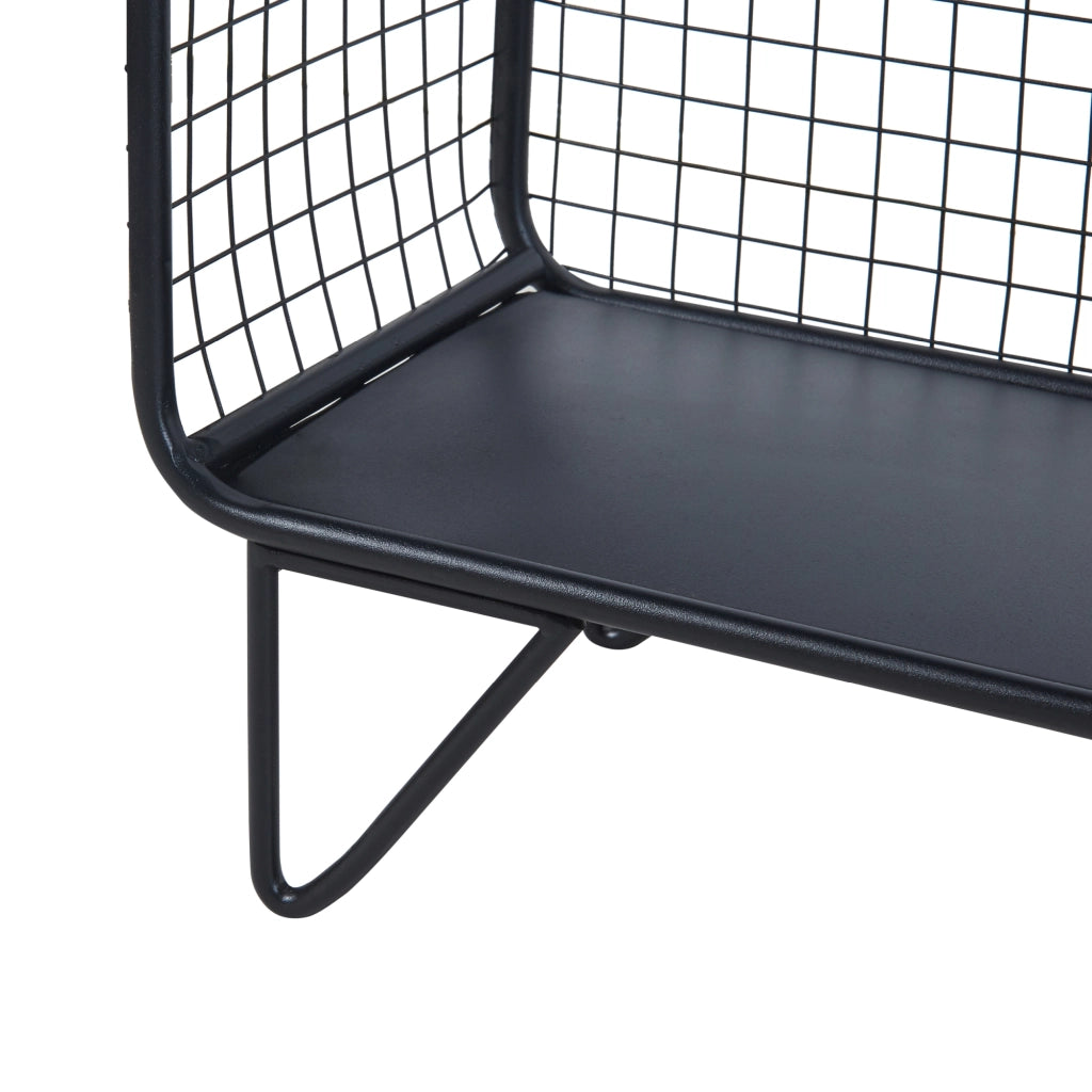 Scaffale da Terra Volda 90 x 50 x 19 cm Nero [en.casa]