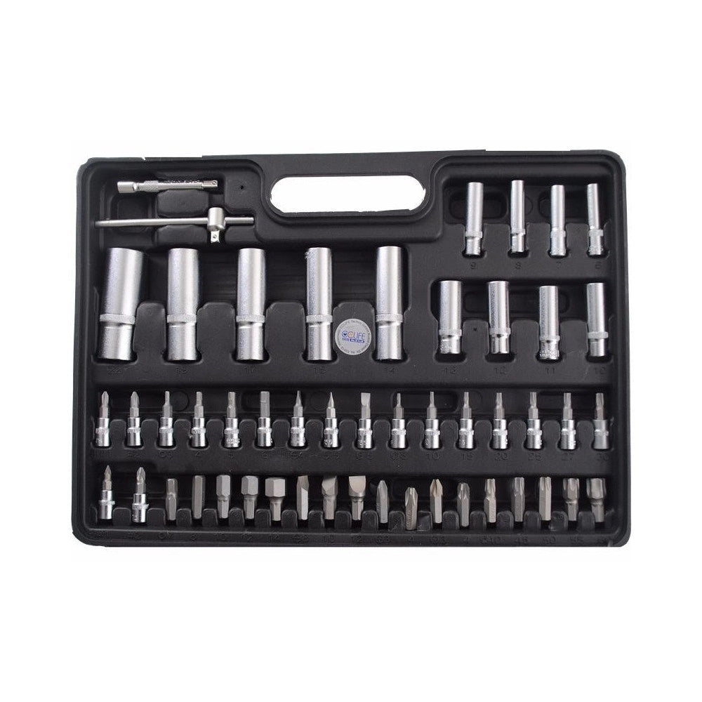Trade Shop - Set Di Chiavi Cassetta Attrezzi Cricchetto Bussole Boccole Inserti Kit Da 109pz -