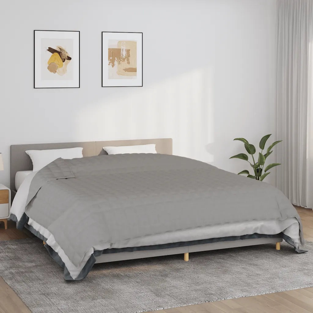 Coperta Ponderata Grigia 220x260 cm 15 kg Tessuto
