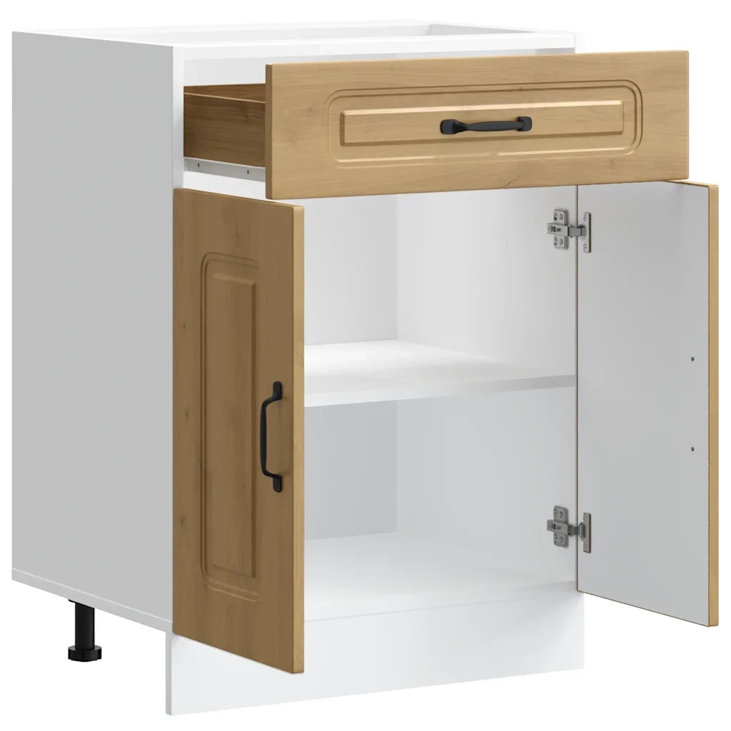 Base da Cucina Kalmar Rovere Artigianale in Legno Multistrato 853496