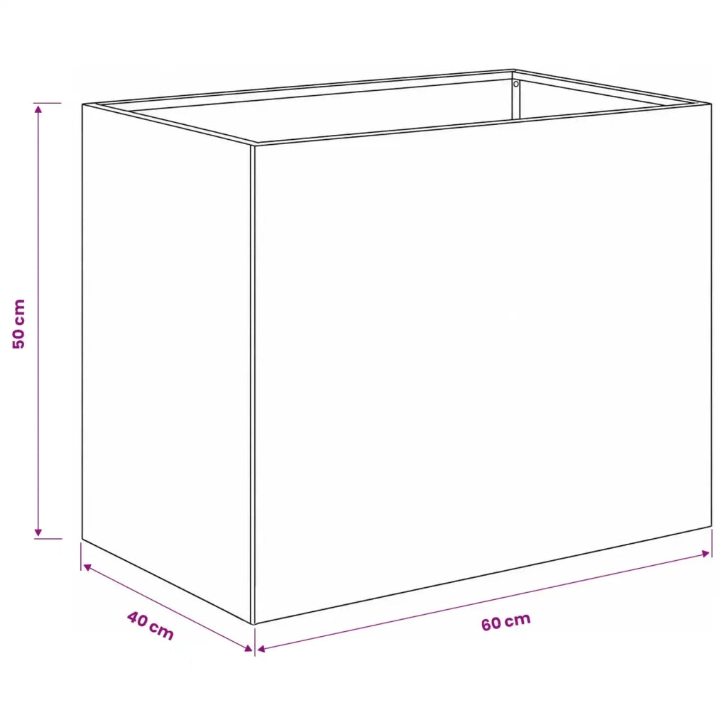 Vaso da giardino 2 pz Bianco 60 x 40 x 50 cm 8005697