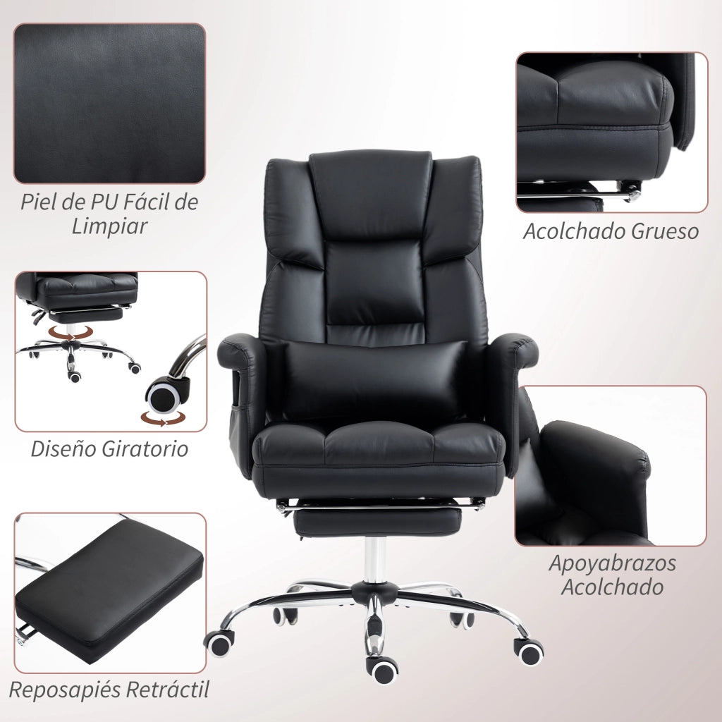 Sedia da ufficio con massaggio ¨C zephmum ¨C struttura nera