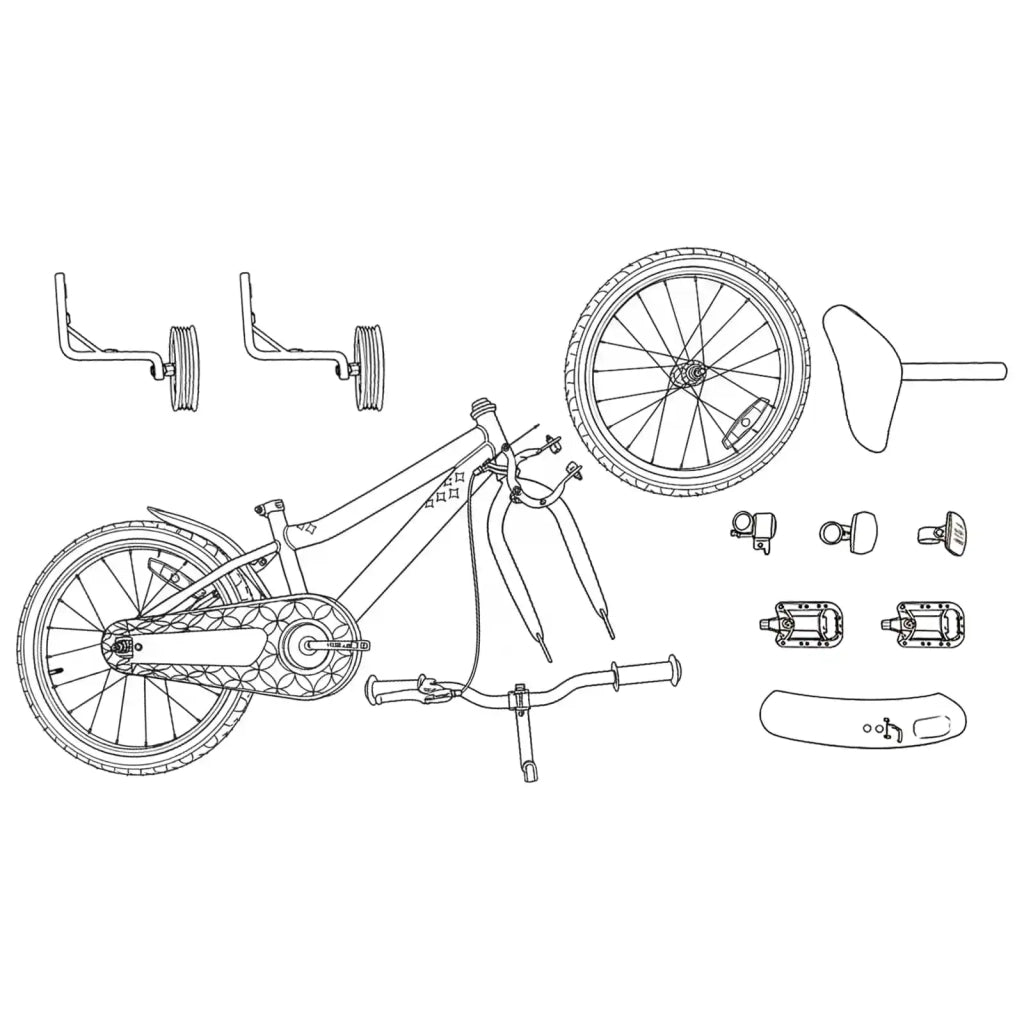 Bicicletta per Bambini 12 Pollici per bambini di 2-4 anni Rosso 42009617