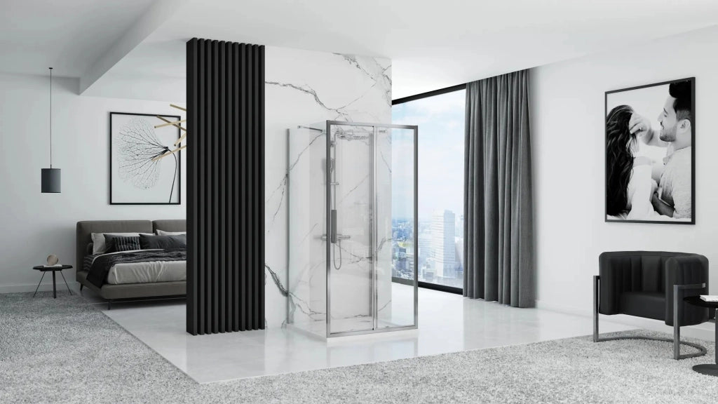 Cabina Doccia A Parete Rea Rapid Slide Chrome 140x100