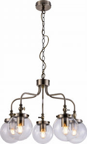 Lampadario Candellux Ballet 35-70876 ottone vetro 5xE27